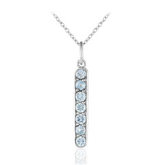 Collier en argent et Zircon bleu