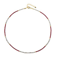 Collier en argent et Rubis de Madagascar