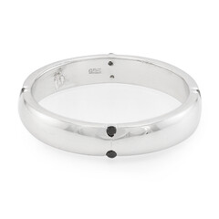 Bague en argent et Spinelle noir