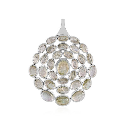 Pendentif en argent et Labradorite verte de Maniry (KM by Juwelo)