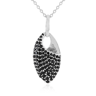 Collier en argent et Spinelle noir