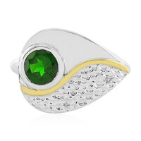 Bague en argent et Diopside de Russie