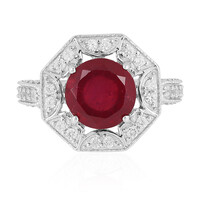 Bague en argent et Rubis de Madagascar