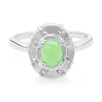 Bague en argent et Chrysoprase impériale