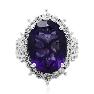Bague en argent et Améthyste de Zambie (Dallas Prince Designs)