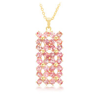 Collier en or et Saphir Padparadscha non chauffé (AMAYANI)