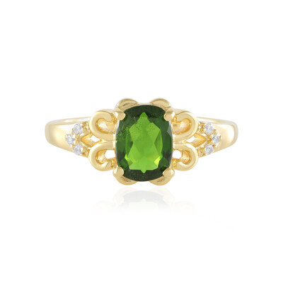 Bague en argent et Diopside de Russie