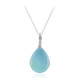Collier en argent et Calcédoine d'eau