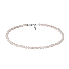 Collier en argent et Quartz rose