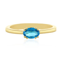 Bague en argent et Apatite bleu néon