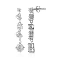 Boucles d'oreilles en argent et Topaze blanche