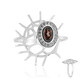 Bague en argent et Zircon champagne (MONOSONO COLLECTION)