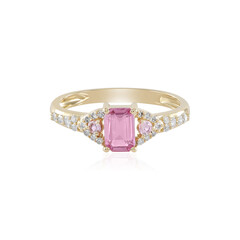 Bague en or et Saphir parme