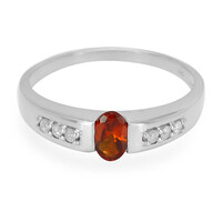 Bague en argent et Grenat Hessonite