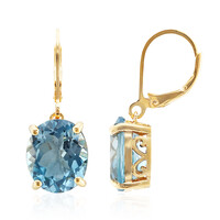Boucles d'oreilles en argent et Topaze bleu ciel