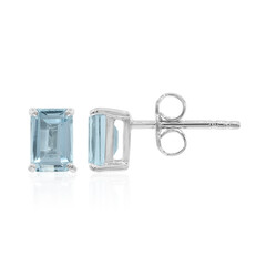 Boucles d'oreilles en argent et Topaze bleu ciel