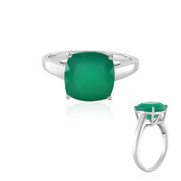 Bague en argent et Onyx vert