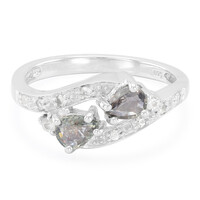 Bague en argent et Saphir à couleur changeante non chauffé
