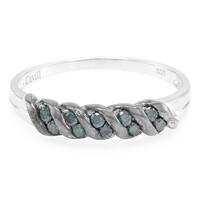 Bague en argent et Diamant fantaisie