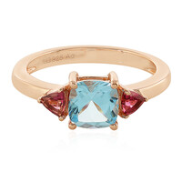 Bague en argent et Topaze bleu ciel