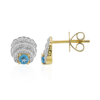 Boucles d'oreilles en or et Haüyne