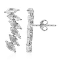 Boucles d'oreilles en argent et Topaze blanche