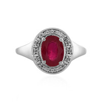 Bague en argent et Rubis de Madagascar