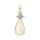 Pendentif en or et Opale blanche du Brésil