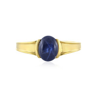 Bague en argent et Saphir étoilé bleu