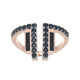 Bague en argent et Saphir noir (Adela Silber)