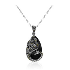 Collier en argent et Onyx noir