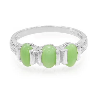 Bague en argent et Chrysoprase impériale