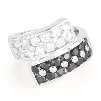Bague en argent et Spinelle noir