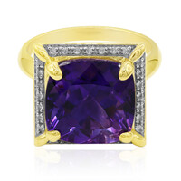 Bague en or et Améthyste d'Uruguay