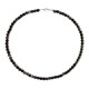 Collier en argent et Obsidienne argentée