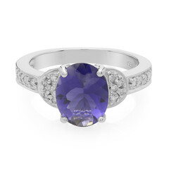 Bague en argent et Iolite de Ceylan