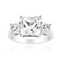 Bague en argent et Topaze blanche