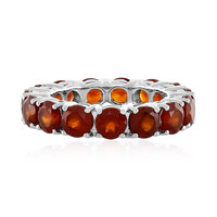 Bague en argent et Grenat Hessonite