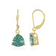 Boucles d'oreilles en argent et Fluorite verte