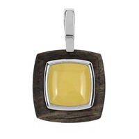 Pendentif en argent et Ambre baltique