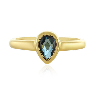 Bague en argent et Topaze bleu de Londres