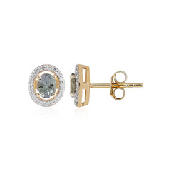 Boucles d'oreilles en or et Tanzanite verte