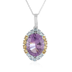 Collier en argent et Améthyste Rose de France