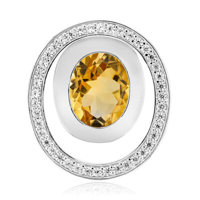 Pendentif en argent et Citrine (MONOSONO COLLECTION)