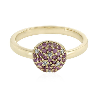 Bague en or et Saphir parme