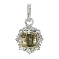Pendentif en argent et Larme d'Apache doré