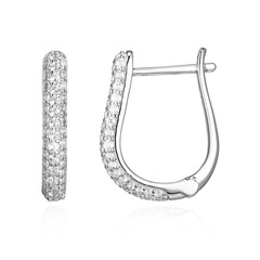 Boucles d'oreilles en argent et Topaze blanche