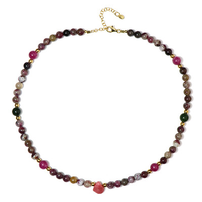 Collier en argent et Rhodonite