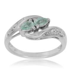 Bague en argent et Tourmaline Paraïba