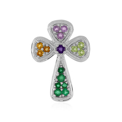 Pendentif en argent et Emeraude de Zambie